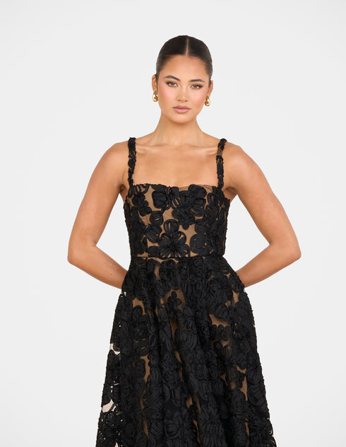 Hermione A-line Midi Dress